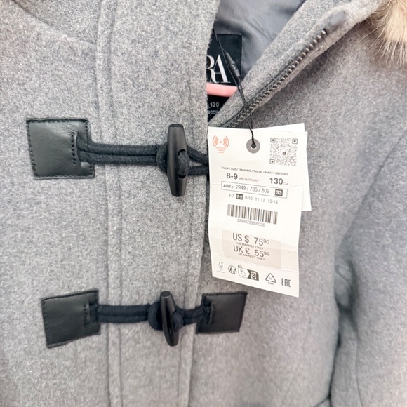 Zara kids coat jacket size 8-9 - Picture 4 of 6